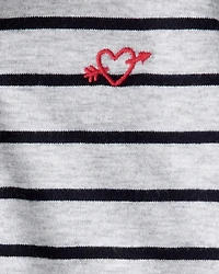 Baby Boy 2-Piece Striped Bodysuit & Pant Set - Grey