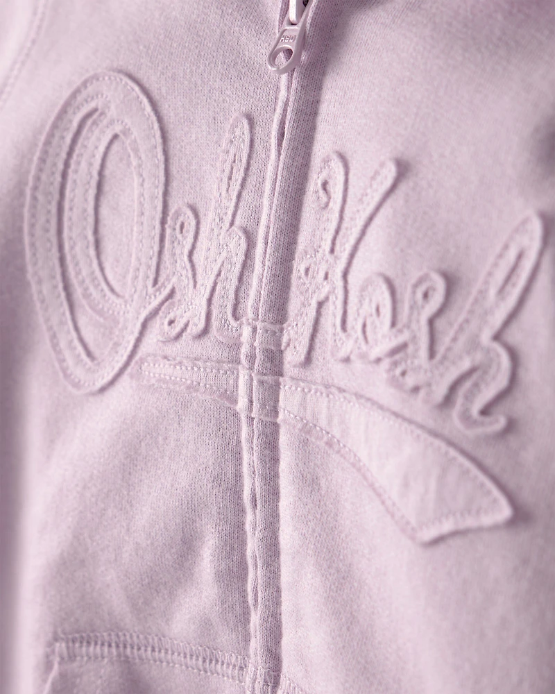 Baby Girl OshKosh Logo Zip-Up Hoodie - Purple
