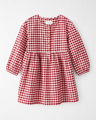Toddler Girl Organic Cotton Flannel Dress