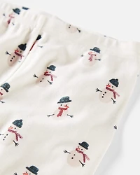 Toddler Organic Cotton Snowman Print Pajamas