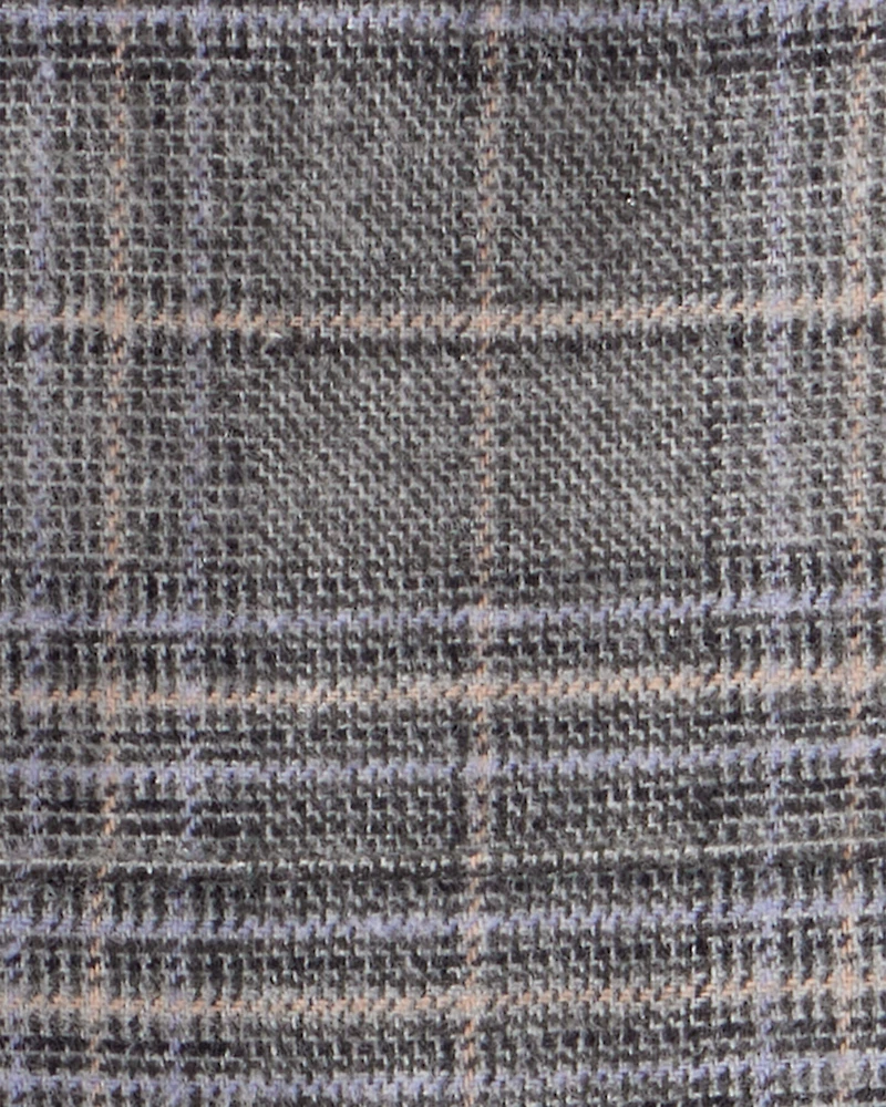 Baby Girl 2-Piece Plaid Long-Sleeve Dress Set