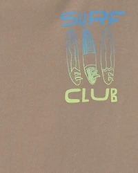Boys 'Surf Club' Graphic Tank - Brown