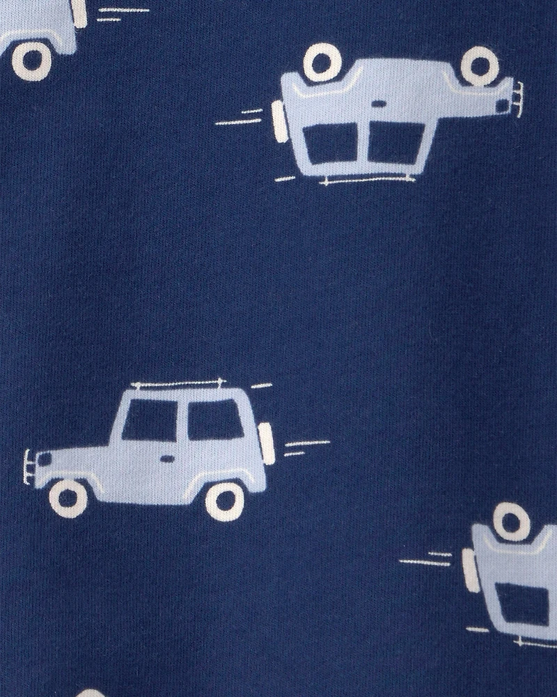 Toddler Boy Car Pocket Tee - Blue