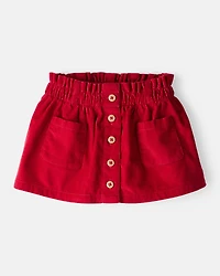 Baby Girl Corduroy Skirt - Red