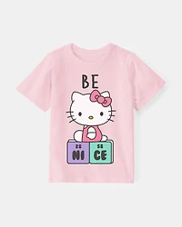 Toddler Girl Hello Kitty® "Be Nice" Short-Sleeve Graphic Tee - Pink
