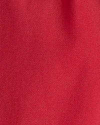 Baby Girl Heart Pocket Twill Pants - Red