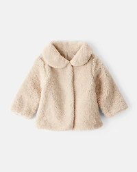 Baby Girl Sherpa Fashion Jacket - Brown