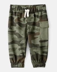 Baby Boy Camping Camo Cotton Long-Sleeve Bodysuit & Pant Set - Green/Beige