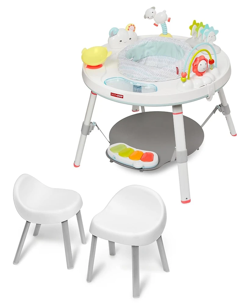 Silver Lining Cloud 3-in-1 Grow with Me Set with Activity Center & Toddler Chairs