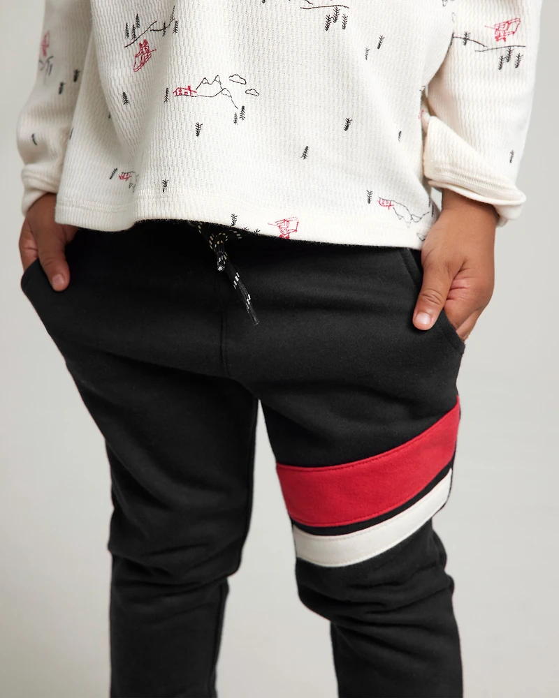 Toddler Boy Fleece Joggers - Black