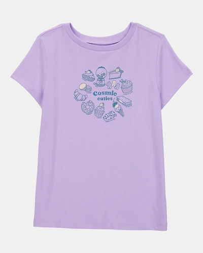 Girls Cosmic Cuties Short-Sleeve Graphic Tee - Purple