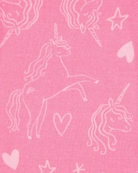 Toddler Girl 4-Piece Unicorn Cotton Pajamas