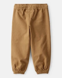Toddler Boy  Herringbone Woven Pull-On Jogger - Brown