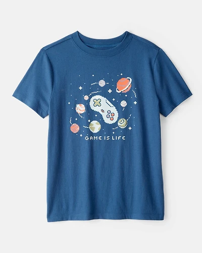 Kid Game Is Life Short-Sleeve Graphic Tee - Blue