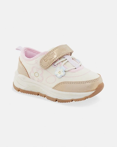 Toddler Girl Athletic Shoes - Tan/Gold