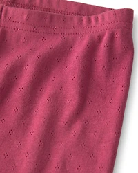 Girls 2-Piece Organic Cotton Pointelle Pajamas