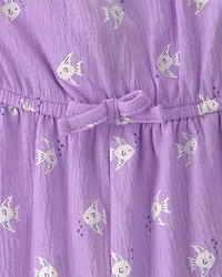 Baby Girl Fish Romper - Purple