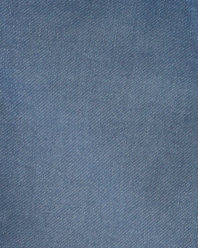 Boys Denim Drawstring Shorts - Medium Wash