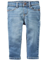 Baby Medium Blue Wash Skinny-Leg Jeans