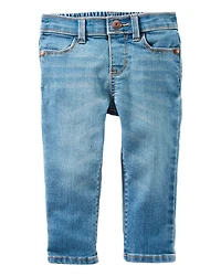 Baby Medium Blue Wash Skinny-Leg Jeans