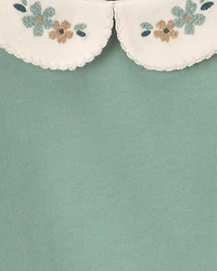 Baby Girl 3-Piece Floral French Terry Layering Set - Green