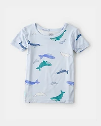 Toddler Boy Whale PurelySoft Short-Sleeve Snug Fit 2-Piece Pajama Set - Blue
