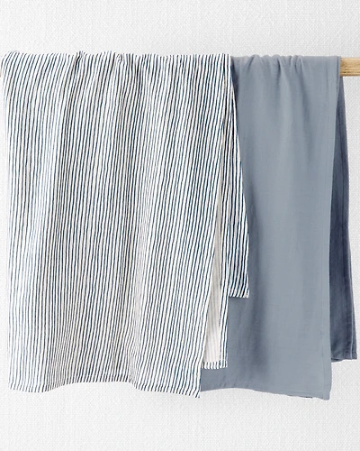 Baby 2-Pack Organic Cotton Muslin Swaddle Blankets