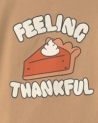 Toddler Boy 'Feeling Thankful' Pie Long-Sleeve Graphic Tee - Brown
