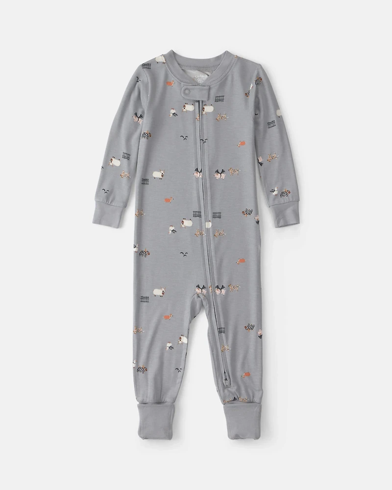 Baby 1-Piece Halloween PurelySoft™ Snug Fit Pajama - Grey