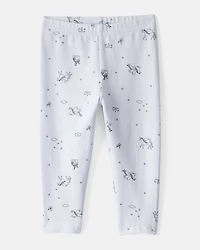 Baby Girl 2-Piece Unicorn Top & Printed Leggings Set - Blue