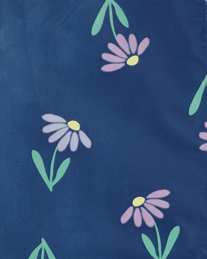 Girls Color Changing Rain Jacket - Navy