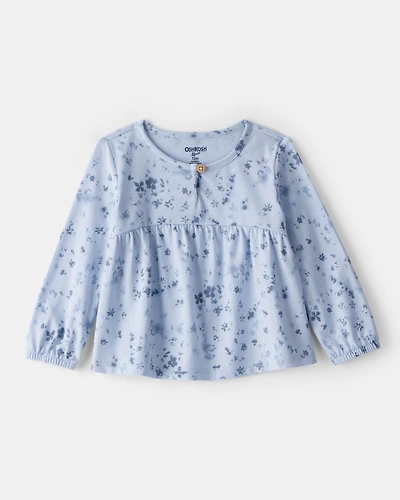 Baby Girl Floral Top - Blue