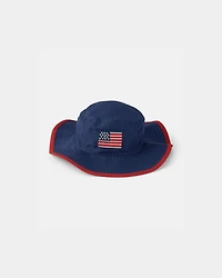Baby American Flag Bucket Hat - Navy Blue