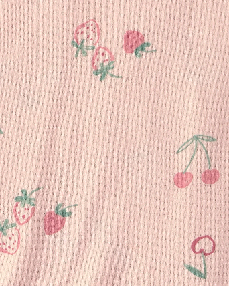 Baby Girl 3-Piece Strawberry Bodysuit & Pant Set - Pink