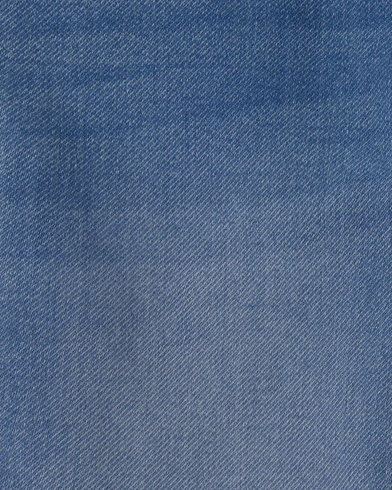 Toddler Girl Drawstring Wide-Leg Jeans - Dark Wash