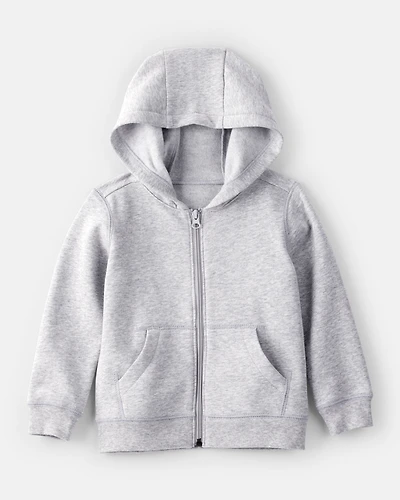 Toddler Boy DayDream Fleece Long-Sleeve Zip Hoodie - Grey