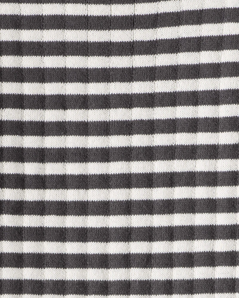 Toddler Girl Striped Long-Sleeve Sweater - Ivory/Black