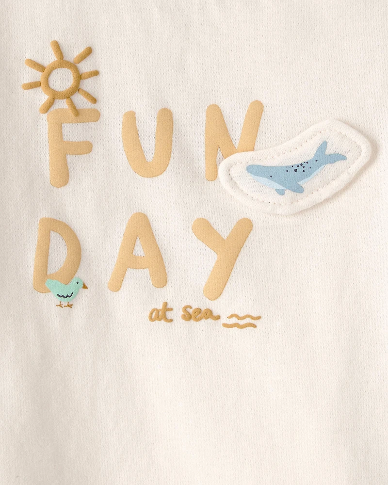 Baby 2-Piece Animal Friends Graphic Tee & Pant Set - Ivory