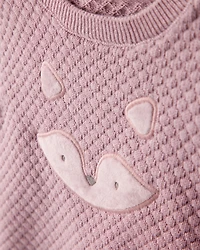 Baby Girl Fox Cotton Long-Sleeve Tee & Pant Set - Pink