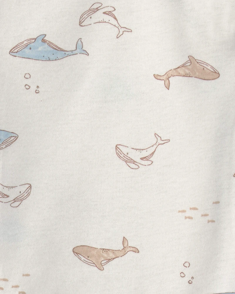 Baby 3-Piece Whale Long-Sleeve Top & Pant Set - Ivory