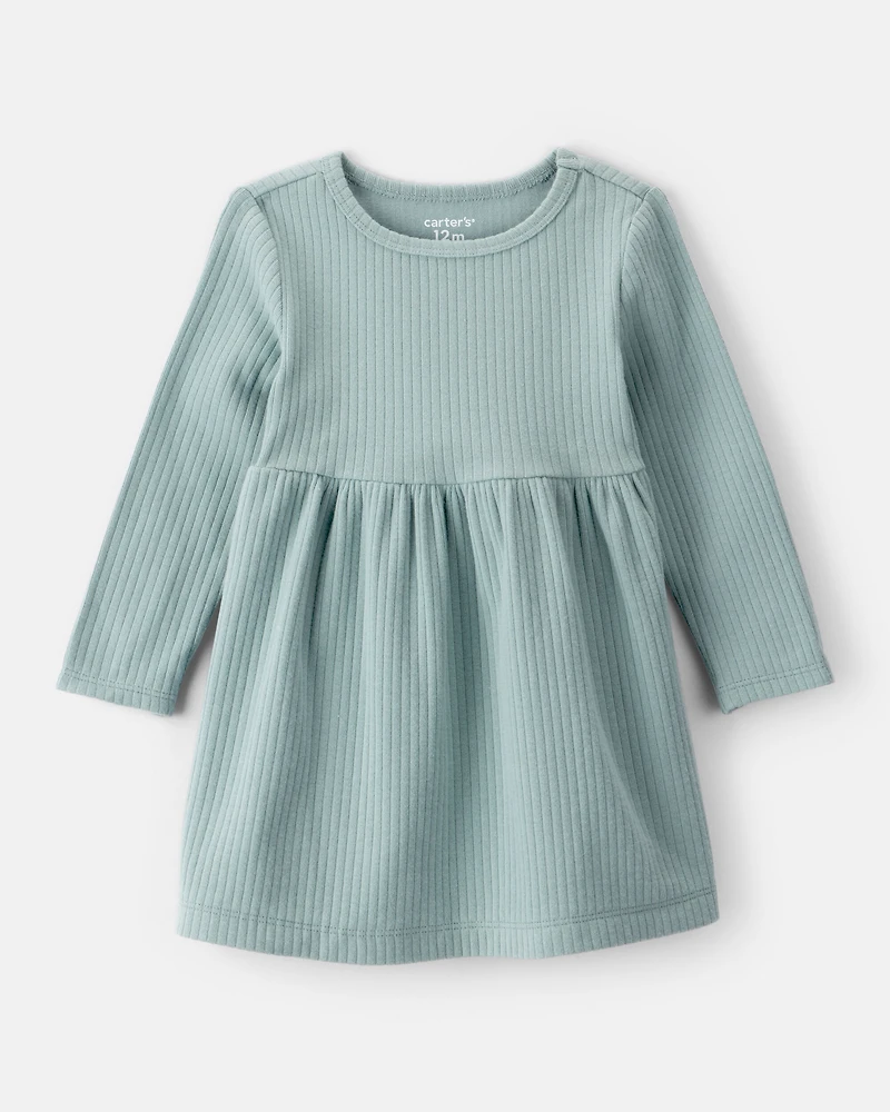 Baby Girl Long-Sleeve Dress - Green