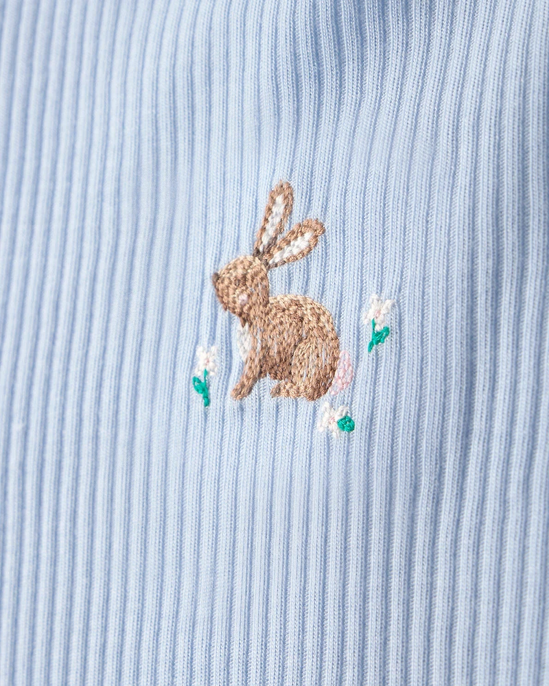 Girls 2-Pack Easter Bunny Loose Fit Night Gown - Pink/Blue