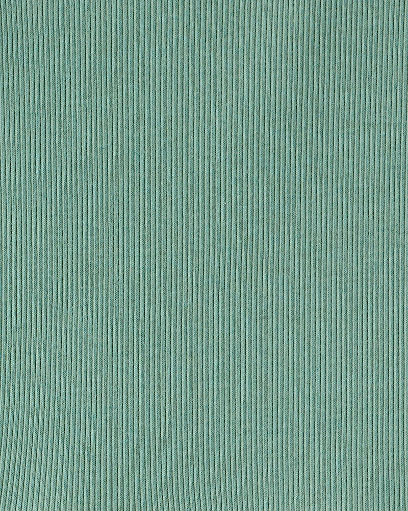 Girls Long Sleeve Cotton Dress - Green