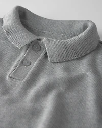 Boys Organic Cotton Sweater Knit Polo