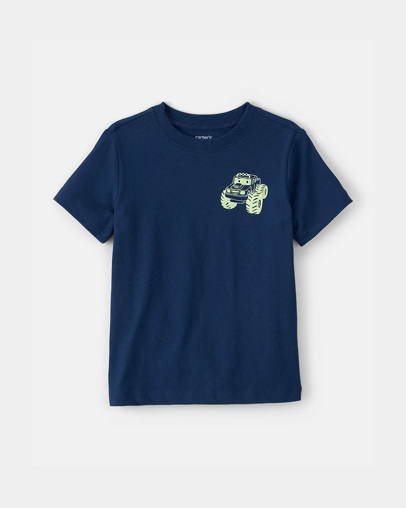 Toddler Boy Monster Truck Graphic Tee - Blue