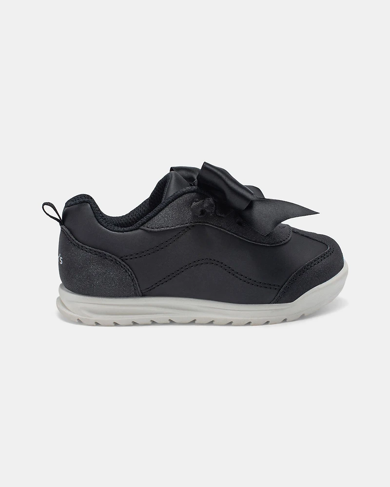 Toddler Girl Bow Slip-On Sneakers - Black