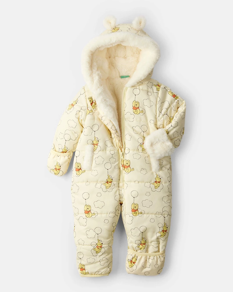 1-Piece Disney© Winnie the Pooh Pram Snowsuit - Yellow/Cream