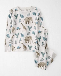 Toddler Safari Print Organic Cotton 2-Piece Pajamas