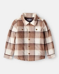 Toddler Boy Flannel Long-Sleeve Jacket - Brown
