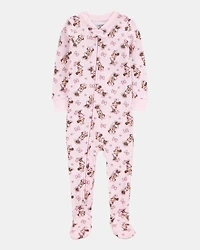 Baby Girl Disney© Minnie Mouse Snug Fit Cotton Footie 1-Piece Pajamas - Pink